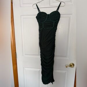 Green Ruched Dress